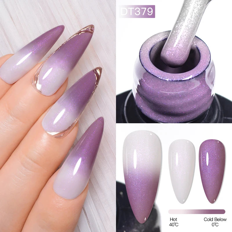 MEET ACROSS – Esmalte de uñas en gel térmico (cambia de color según la temperatura)