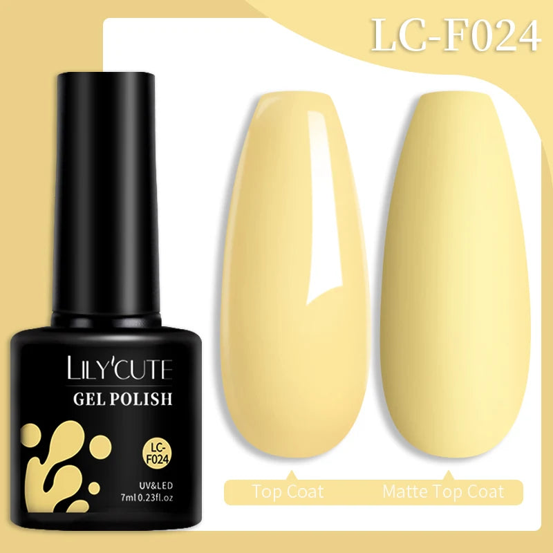 LILYCUTE Esmalte de gel para uñas de 7 ml (129 colores)