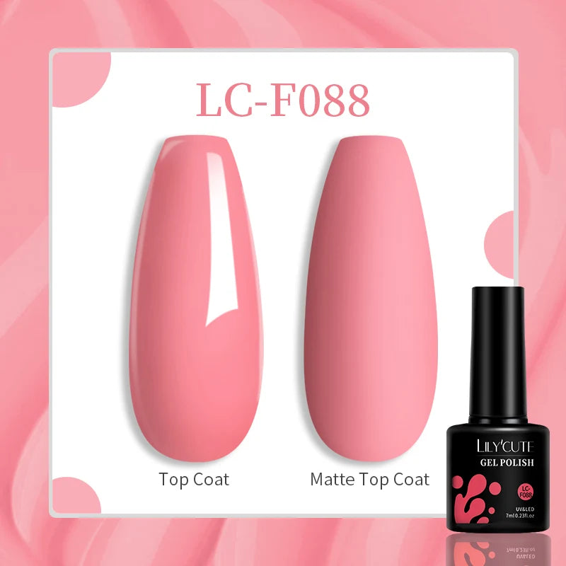 LILYCUTE Esmalte de gel para uñas de 7 ml (129 colores)