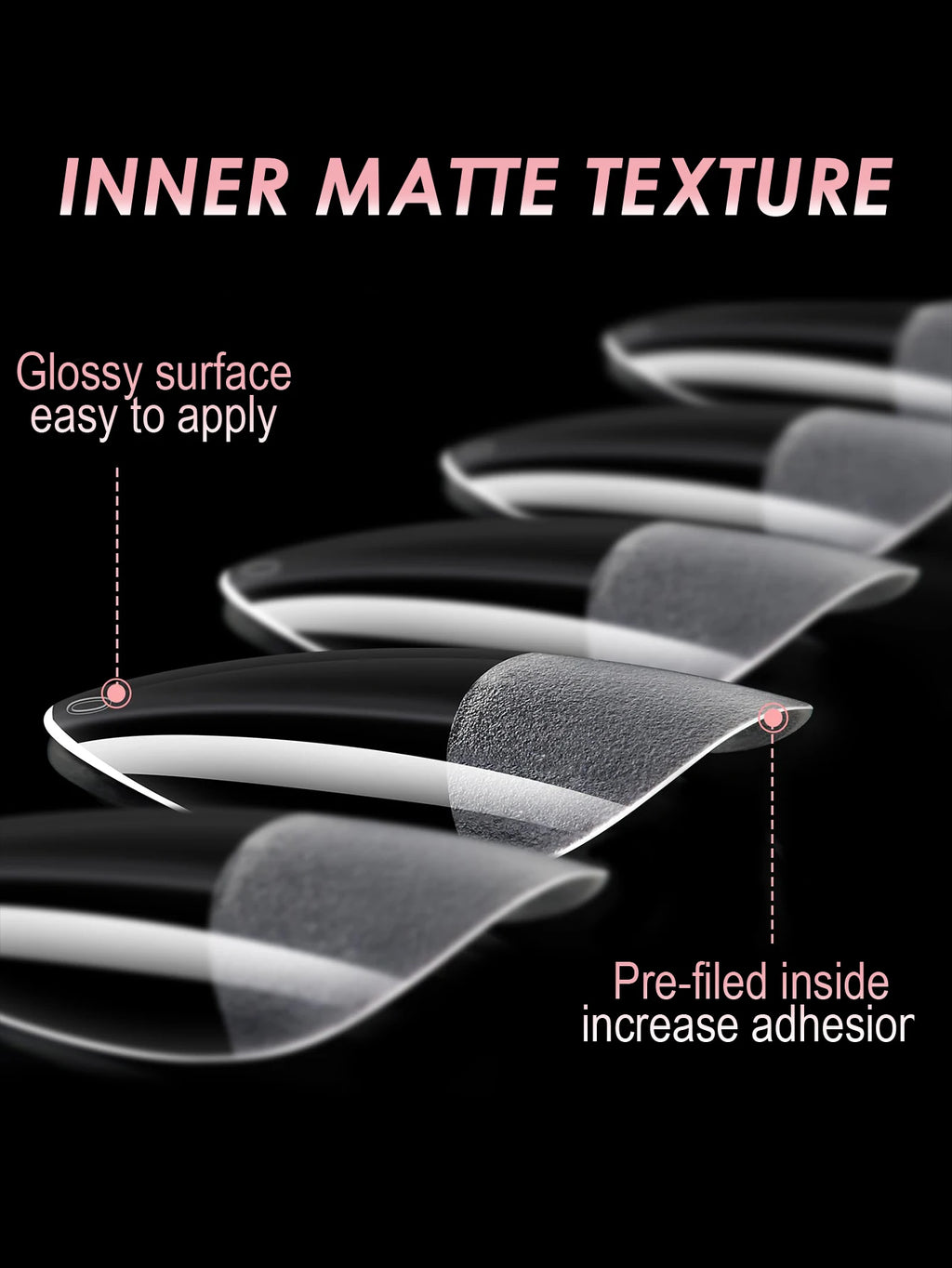 100/320/600 unidades de tips para uñas forma almendra corta de gel suave (soft gel);