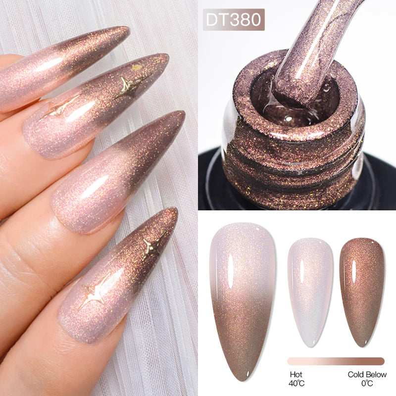 MEET ACROSS – Esmalte de uñas en gel térmico (cambia de color según la temperatura)