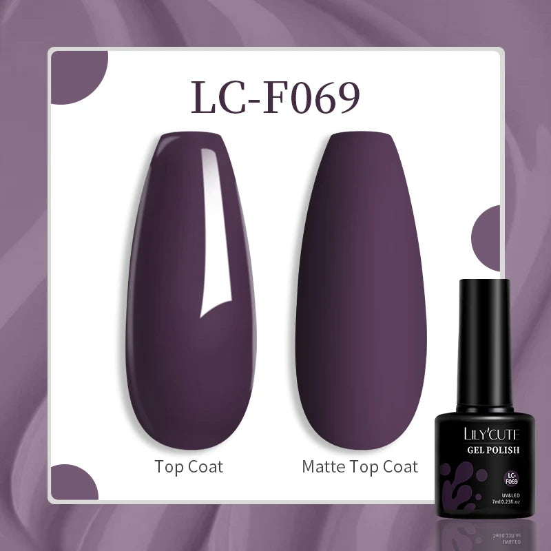 LILYCUTE Esmalte de gel para uñas de 7 ml (129 colores)