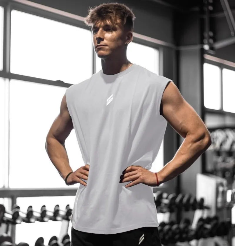 Camiseta deportiva sin mangas para hombre,
