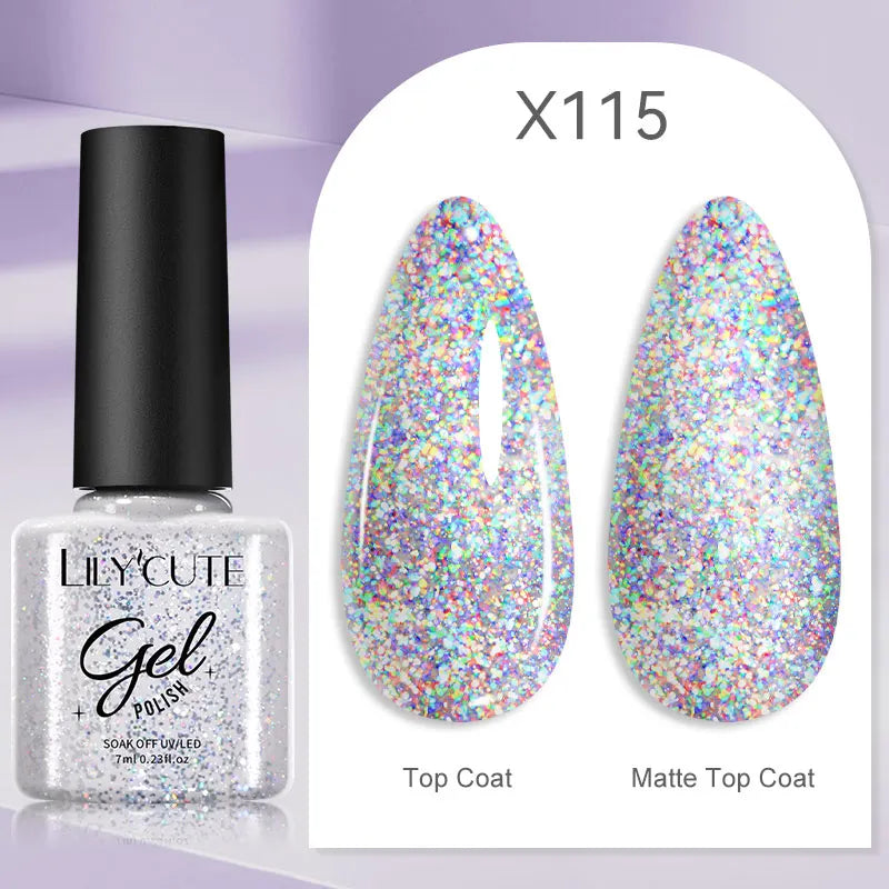 LILYCUTE Esmalte de gel para uñas de 7 ml (129 colores)