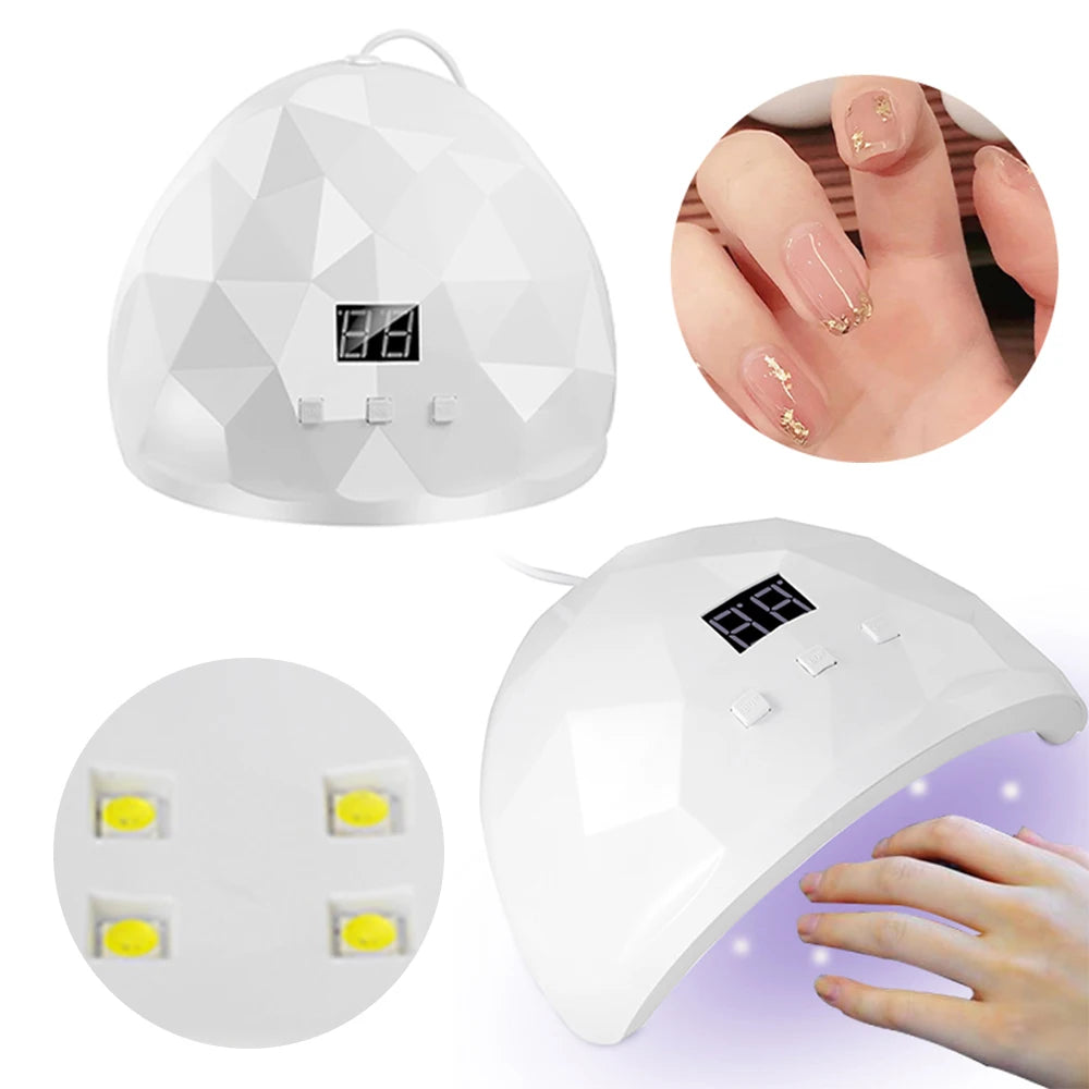 Lámpara secadora de uñas LULAA con luz UV y protección ocular;