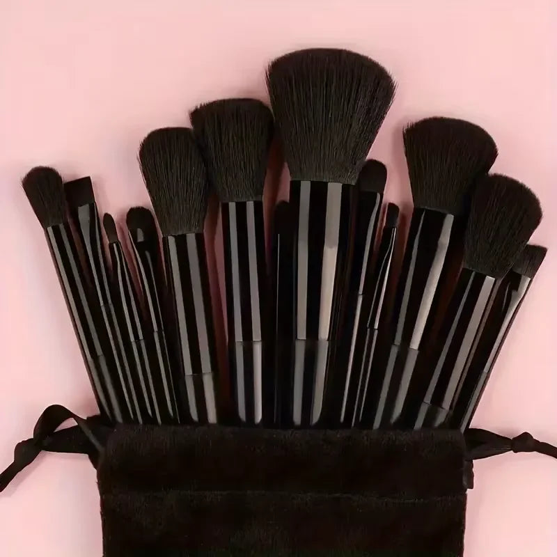 Juego de 13 Uds de brochas de maquillaje, base para sombra de ojos, brocha cosmética para mujer, sombra de ojos, colorete, bolsa de herramientas de maquillaje suave de belleza