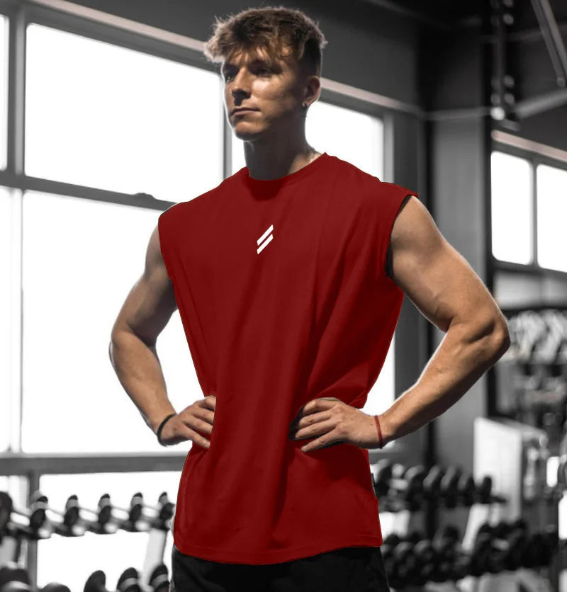 Camiseta deportiva sin mangas para hombre,