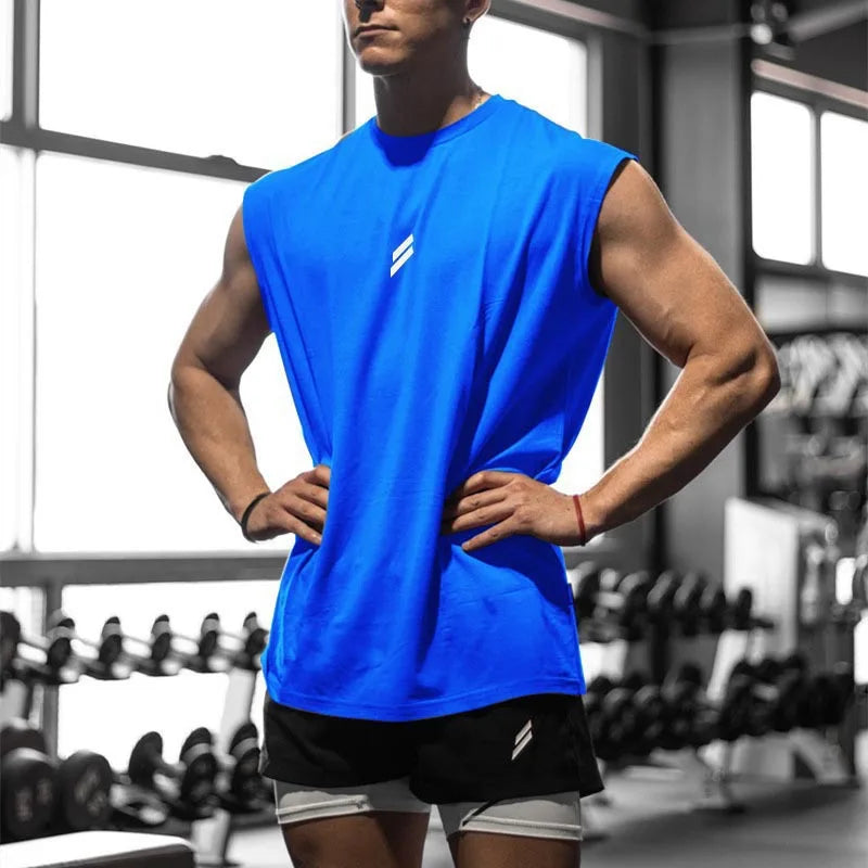 Camiseta deportiva sin mangas para hombre,