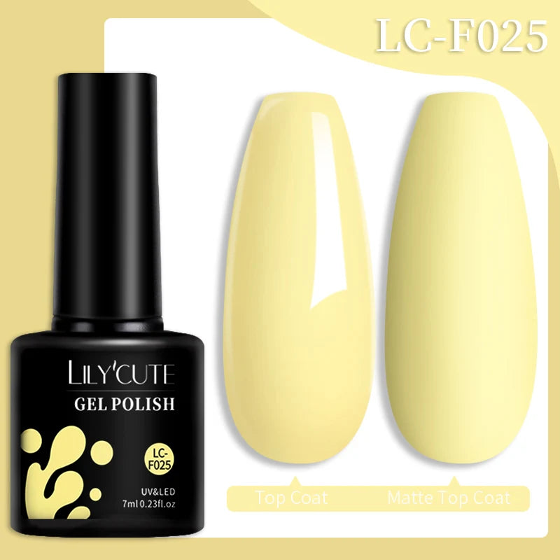 LILYCUTE Esmalte de gel para uñas de 7 ml (129 colores)