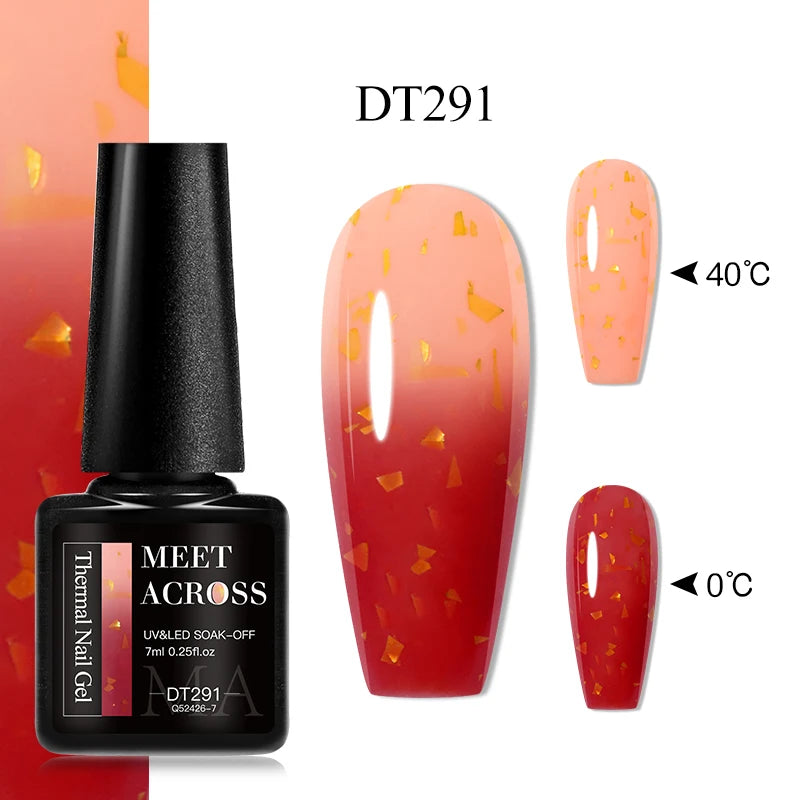 MEET ACROSS – Esmalte de uñas en gel térmico (cambia de color según la temperatura)