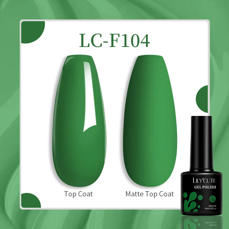 LILYCUTE Esmalte de gel para uñas de 7 ml (129 colores)