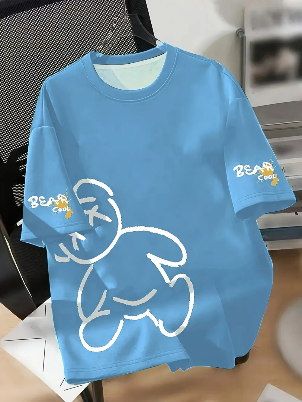 Camiseta de verano para hombre, transpirable y de cuello redondo