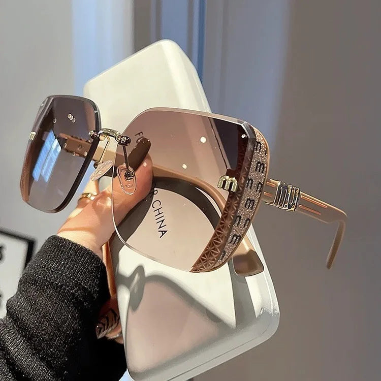 Gafas de sol cuadradas de marca de moda para mujer
