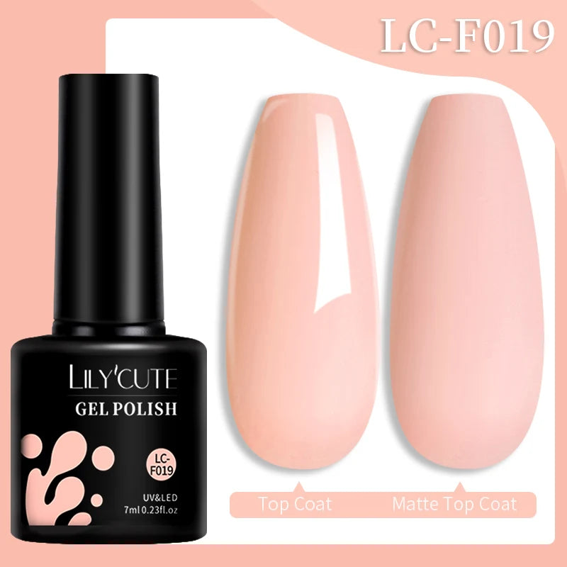 LILYCUTE Esmalte de gel para uñas de 7 ml (129 colores)