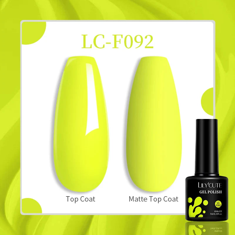 LILYCUTE Esmalte de gel para uñas de 7 ml (129 colores)