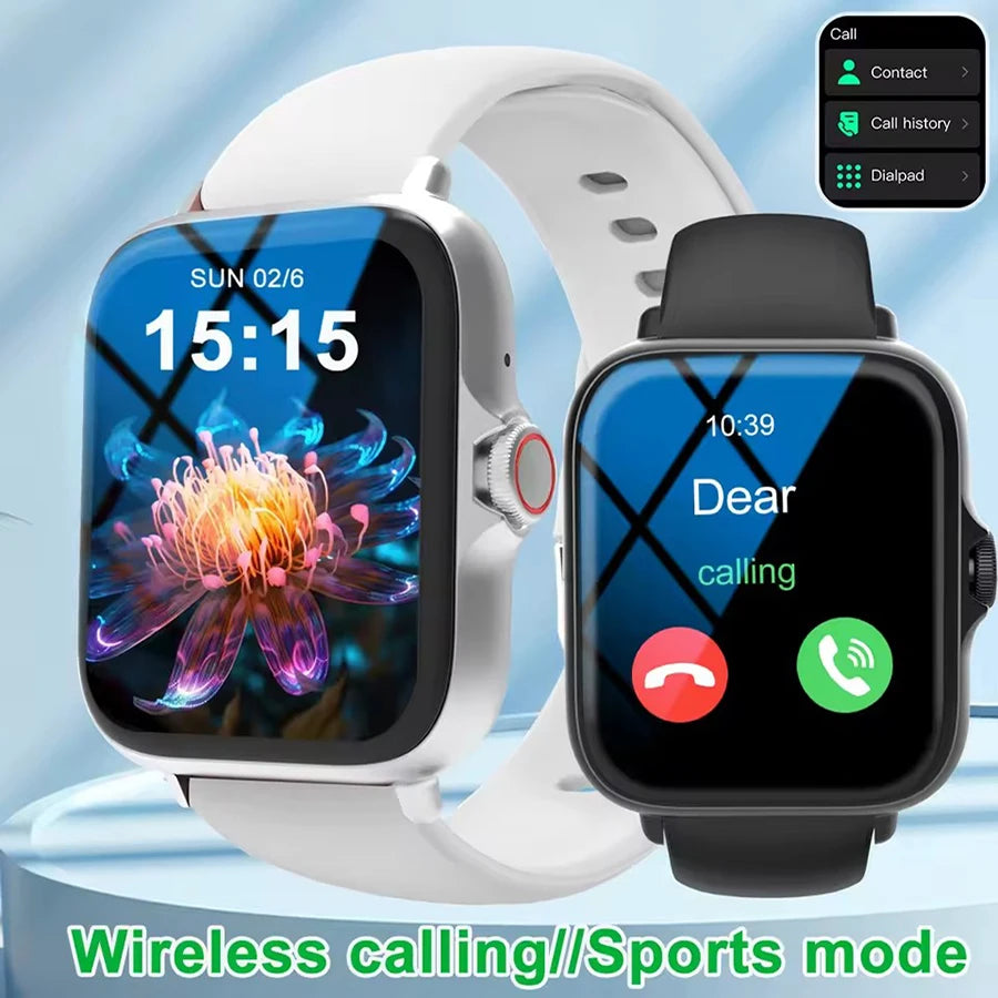 Smartwatch Deportivo con llamadas Bluetooth, Monitor de Salud y Notificaciones.
