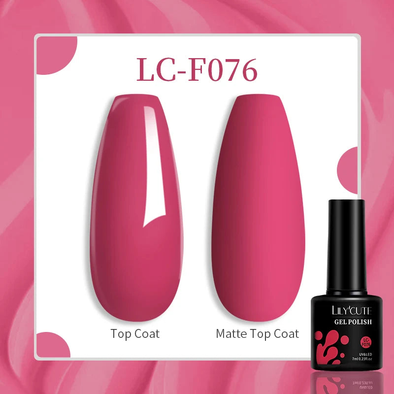 LILYCUTE Esmalte de gel para uñas de 7 ml (129 colores)