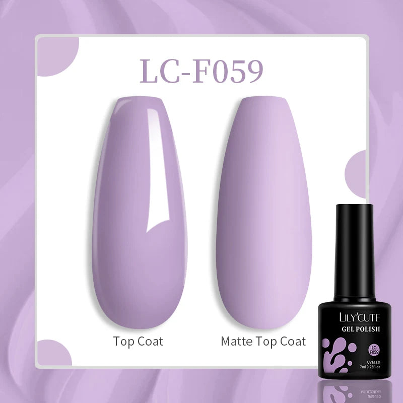 LILYCUTE Esmalte de gel para uñas de 7 ml (129 colores)