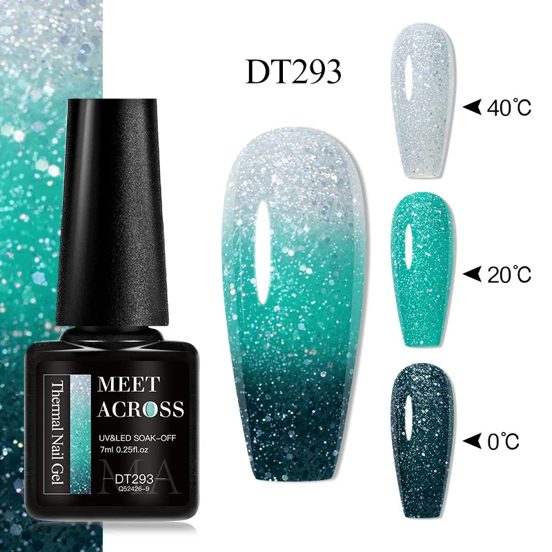MEET ACROSS – Esmalte de uñas en gel térmico (cambia de color según la temperatura)