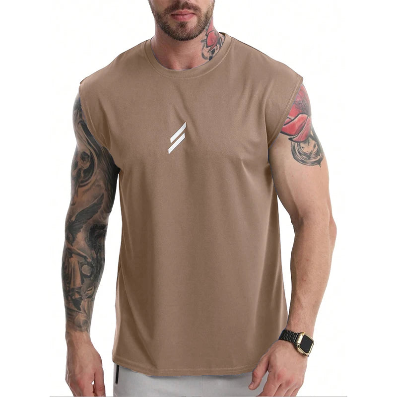 Camiseta deportiva sin mangas para hombre,