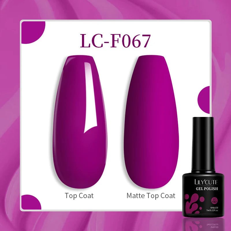 LILYCUTE Esmalte de gel para uñas de 7 ml (129 colores)