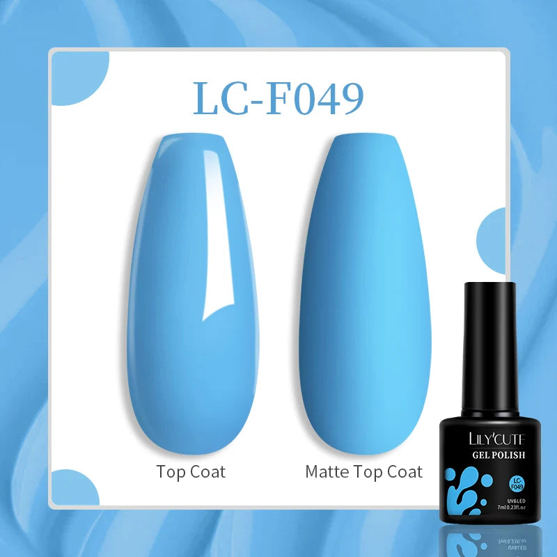 LILYCUTE Esmalte de gel para uñas de 7 ml (129 colores)