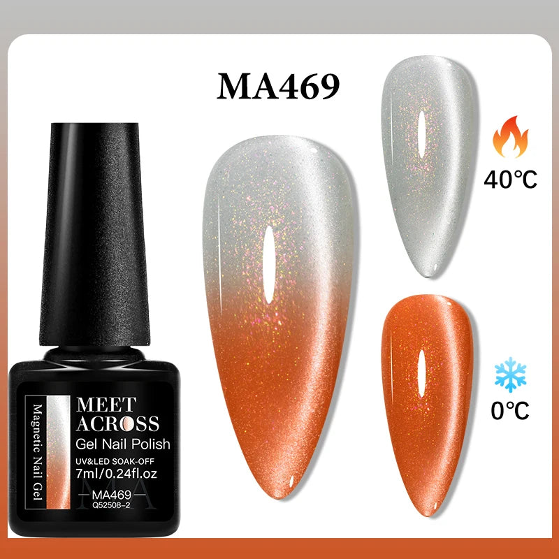 MEET ACROSS – Esmalte de uñas en gel térmico (cambia de color según la temperatura)