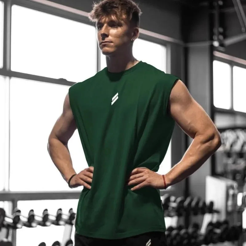 Camiseta deportiva sin mangas para hombre,