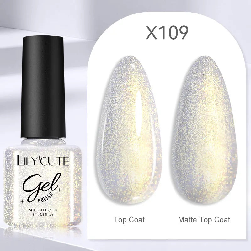 LILYCUTE Esmalte de gel para uñas de 7 ml (129 colores)