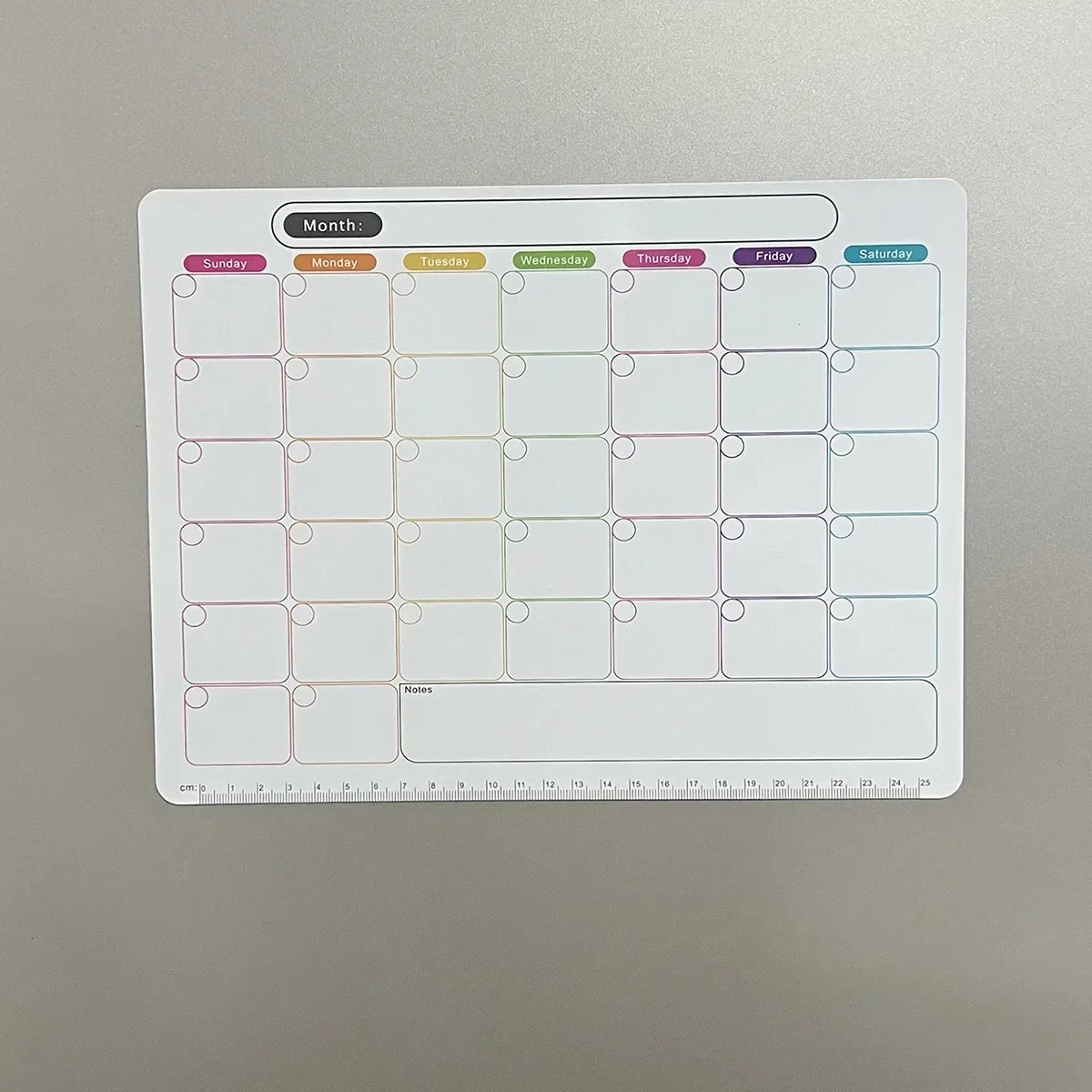 Imán para refrigerador, planificador mensual y semanal, adhesivo de calendario magnético, nota magnética flexible, pizarra de mensajes.