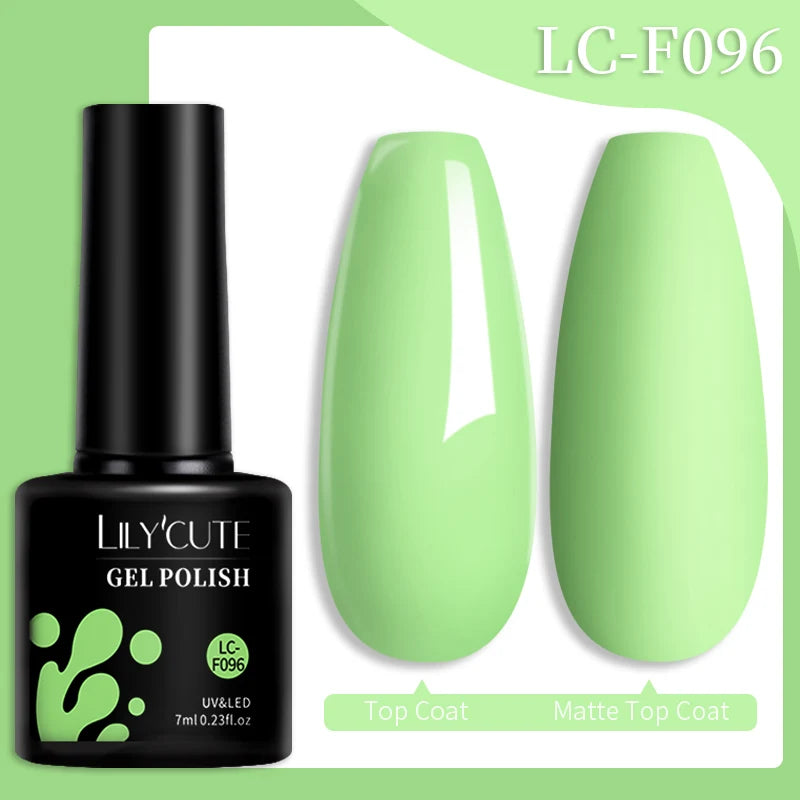 LILYCUTE Esmalte de gel para uñas de 7 ml (129 colores)
