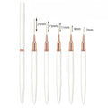 Juego de 5 pinceles alargados para decoración de uñas (nail art)