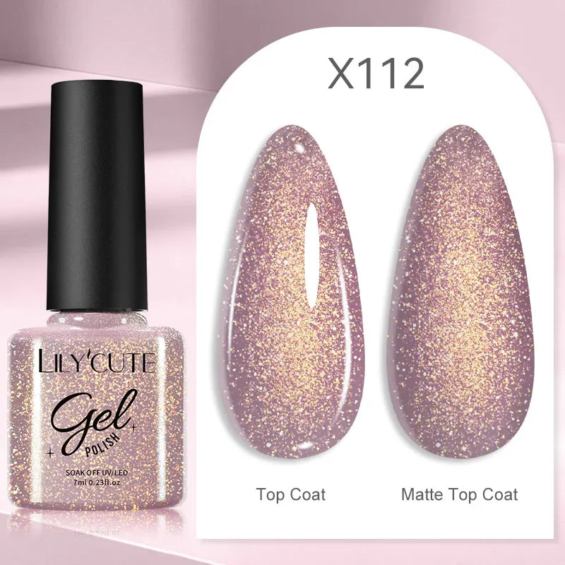 LILYCUTE Esmalte de gel para uñas de 7 ml (129 colores)