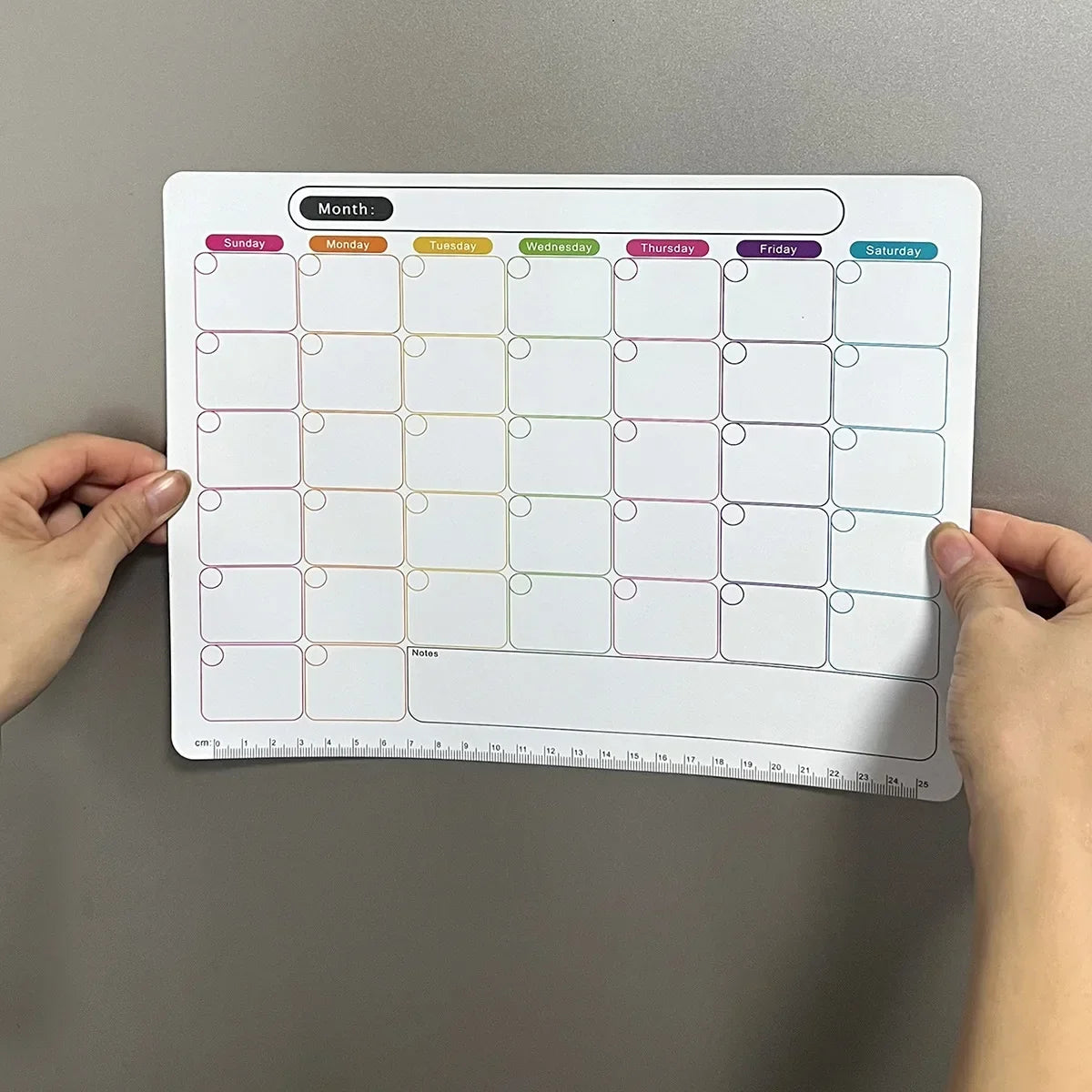 Imán para refrigerador, planificador mensual y semanal, adhesivo de calendario magnético, nota magnética flexible, pizarra de mensajes.