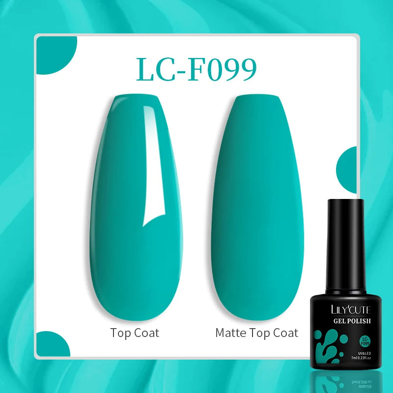 LILYCUTE Esmalte de gel para uñas de 7 ml (129 colores)