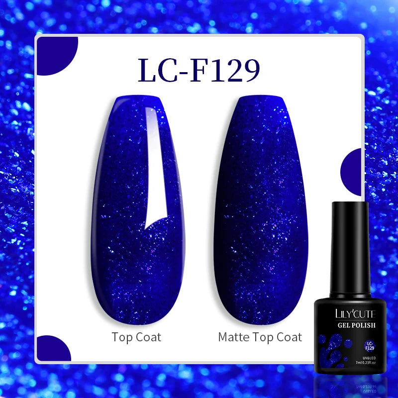 LILYCUTE Esmalte de gel para uñas de 7 ml (129 colores)