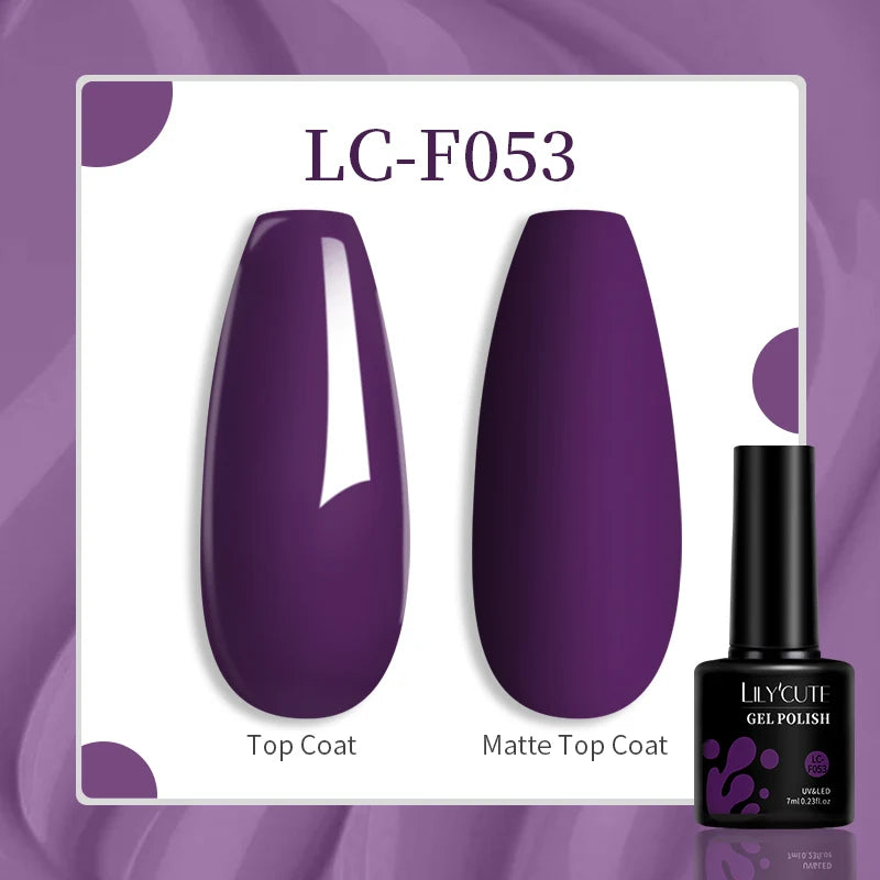 LILYCUTE Esmalte de gel para uñas de 7 ml (129 colores)