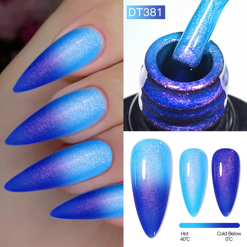 MEET ACROSS – Esmalte de uñas en gel térmico (cambia de color según la temperatura)