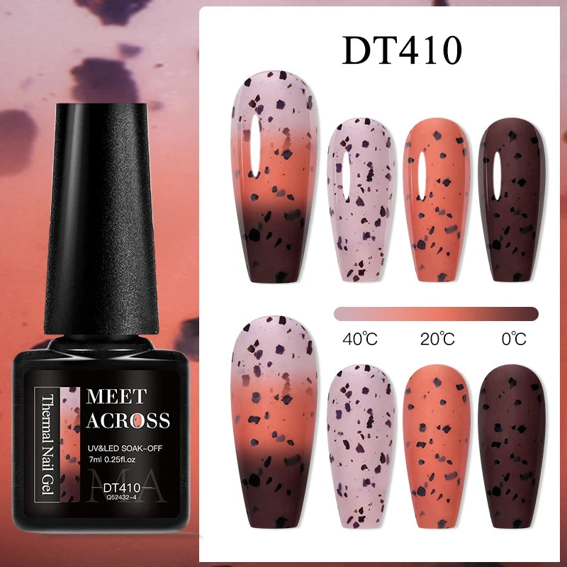 MEET ACROSS – Esmalte de uñas en gel térmico (cambia de color según la temperatura)
