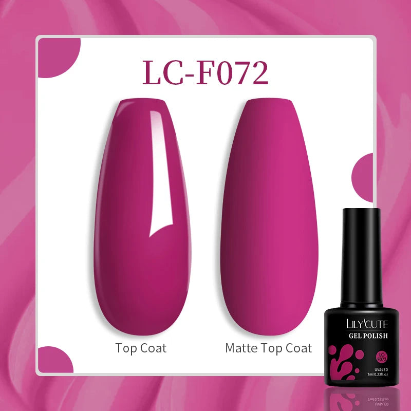 LILYCUTE Esmalte de gel para uñas de 7 ml (129 colores)