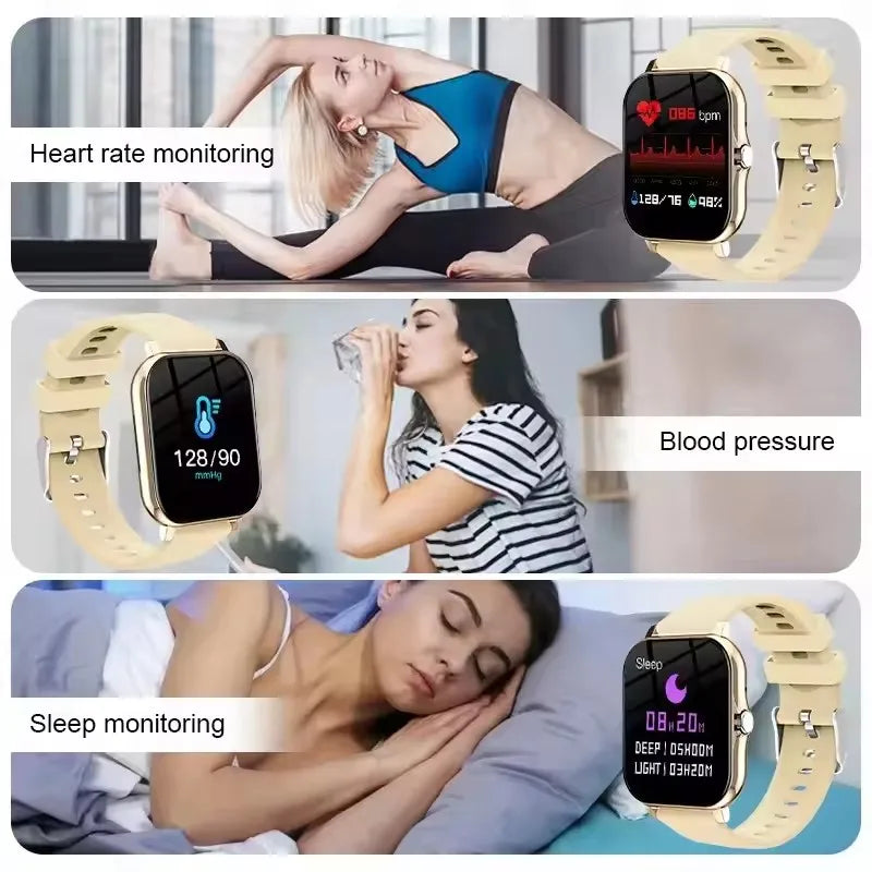 Smartwatch Deportivo con llamadas Bluetooth, Monitor de Salud y Notificaciones.