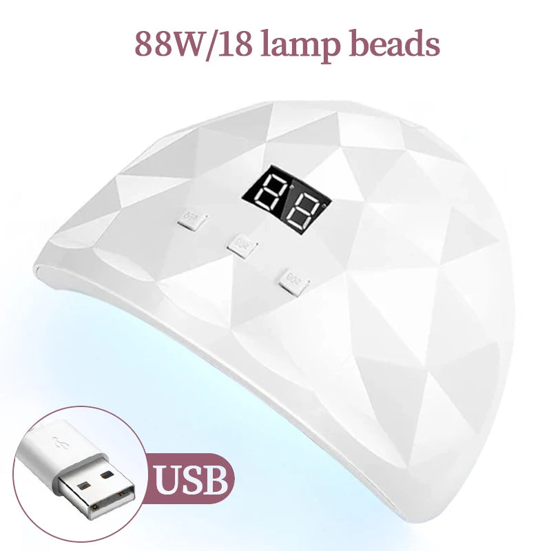 Lámpara secadora de uñas LULAA con luz UV y protección ocular;