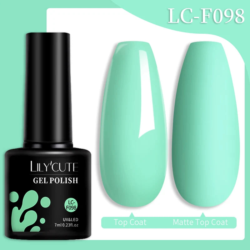 LILYCUTE Esmalte de gel para uñas de 7 ml (129 colores)