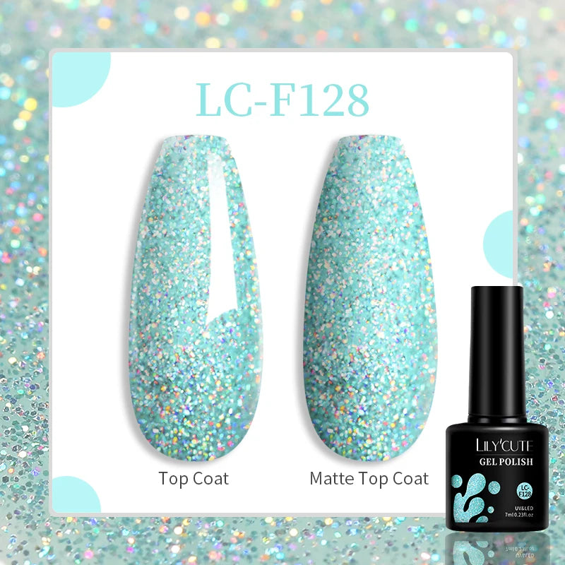 LILYCUTE Esmalte de gel para uñas de 7 ml (129 colores)