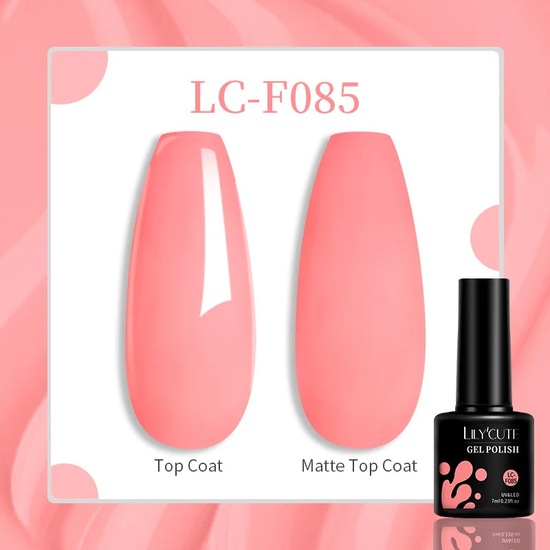 LILYCUTE Esmalte de gel para uñas de 7 ml (129 colores)