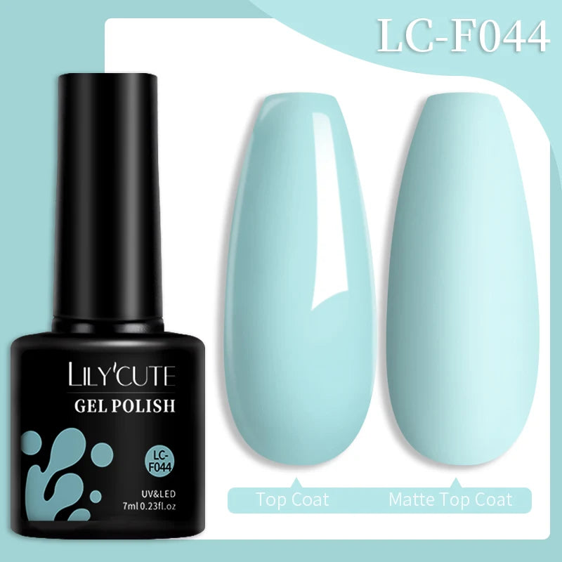 LILYCUTE Esmalte de gel para uñas de 7 ml (129 colores)