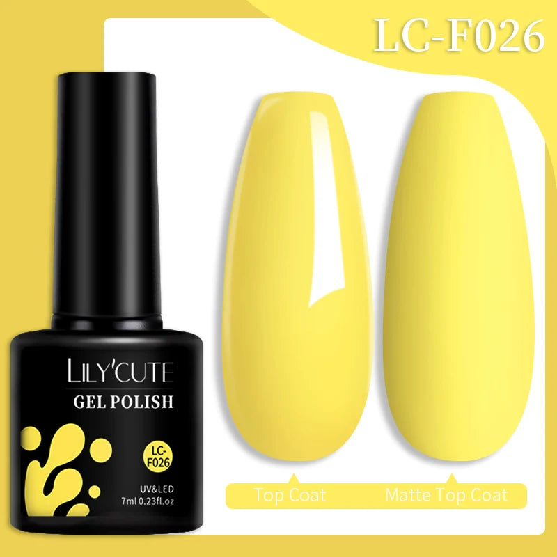 LILYCUTE Esmalte de gel para uñas de 7 ml (129 colores)