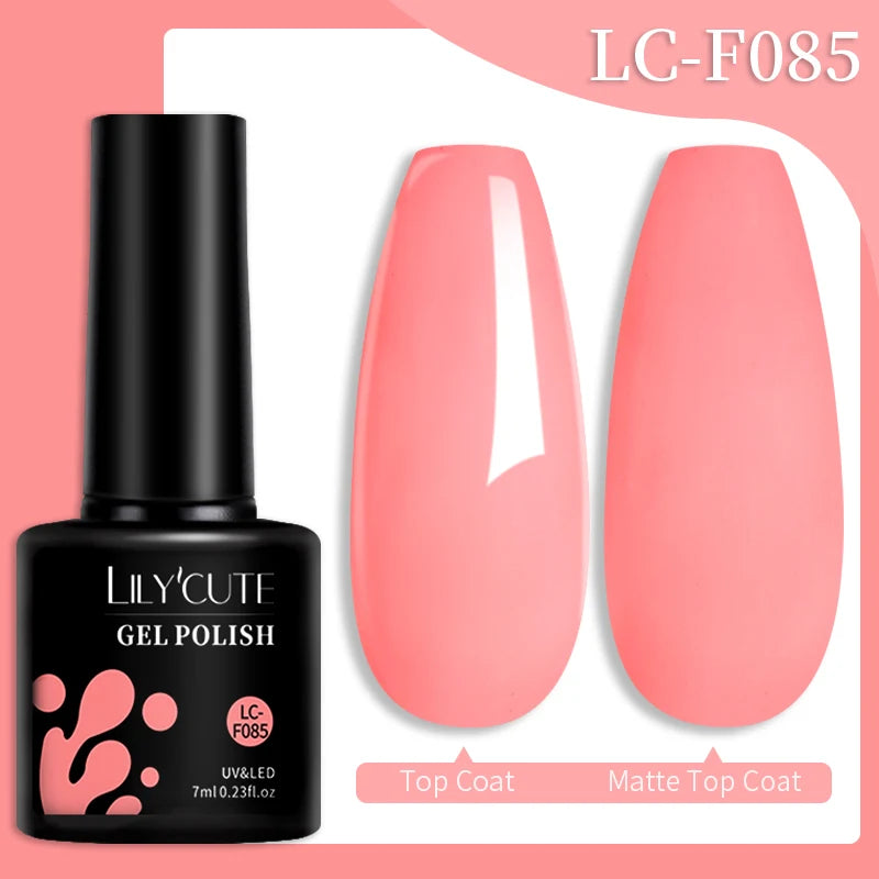 LILYCUTE Esmalte de gel para uñas de 7 ml (129 colores)