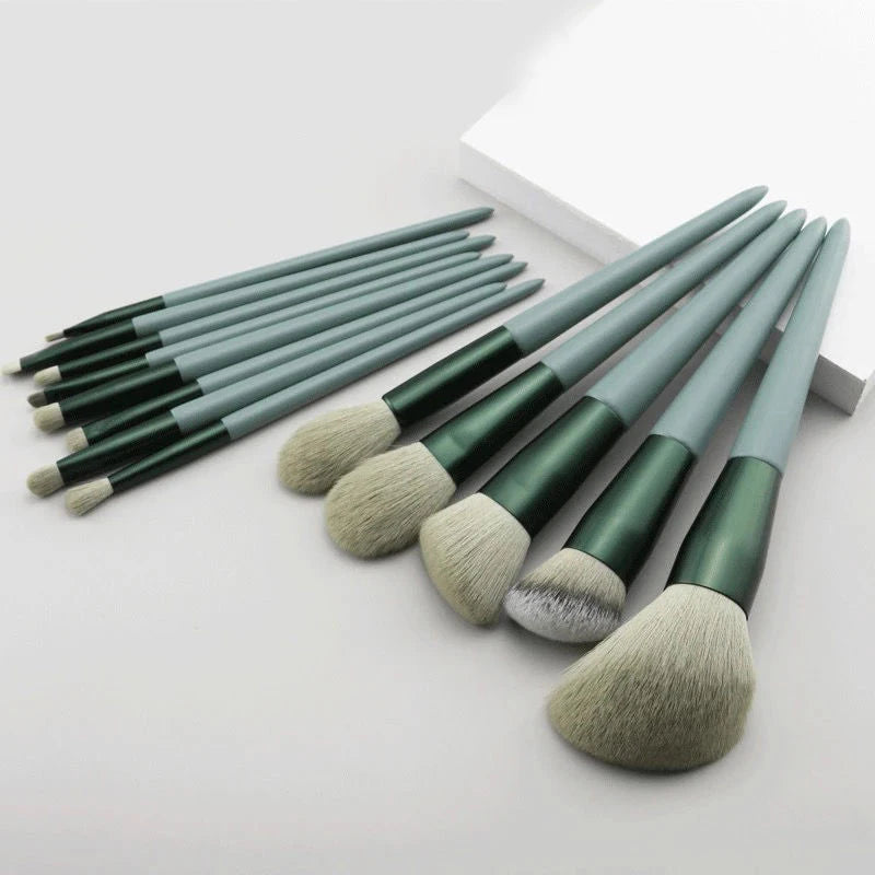 Juego de 13 Uds de brochas de maquillaje, base para sombra de ojos, brocha cosmética para mujer, sombra de ojos, colorete, bolsa de herramientas de maquillaje suave de belleza
