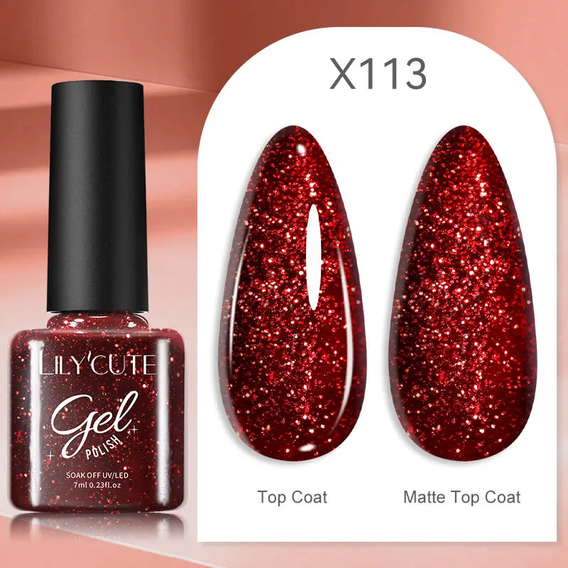 LILYCUTE Esmalte de gel para uñas de 7 ml (129 colores)